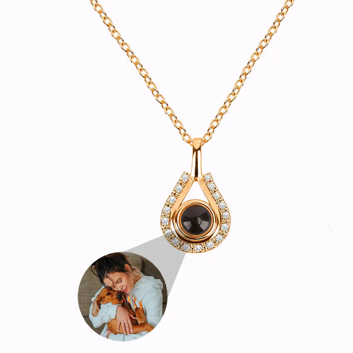 Collar Lágrima del Tiempo con Foto Personalizada