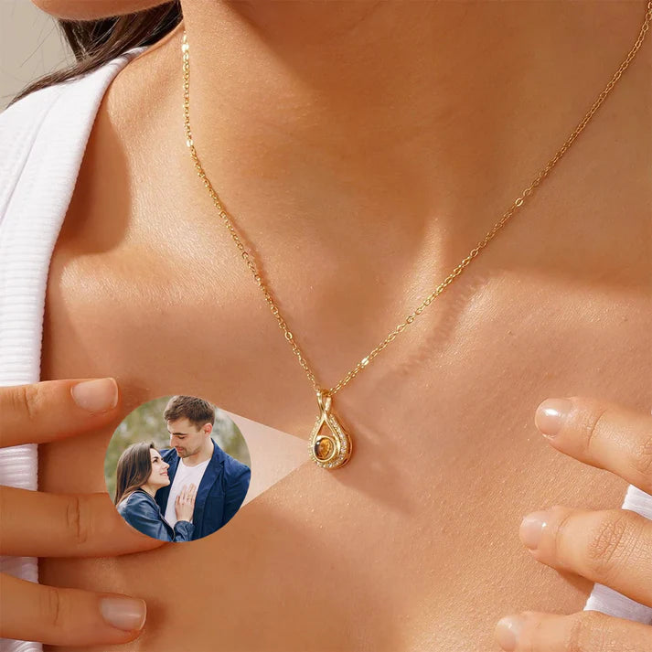 Collar Lágrima del Tiempo con Foto Personalizada