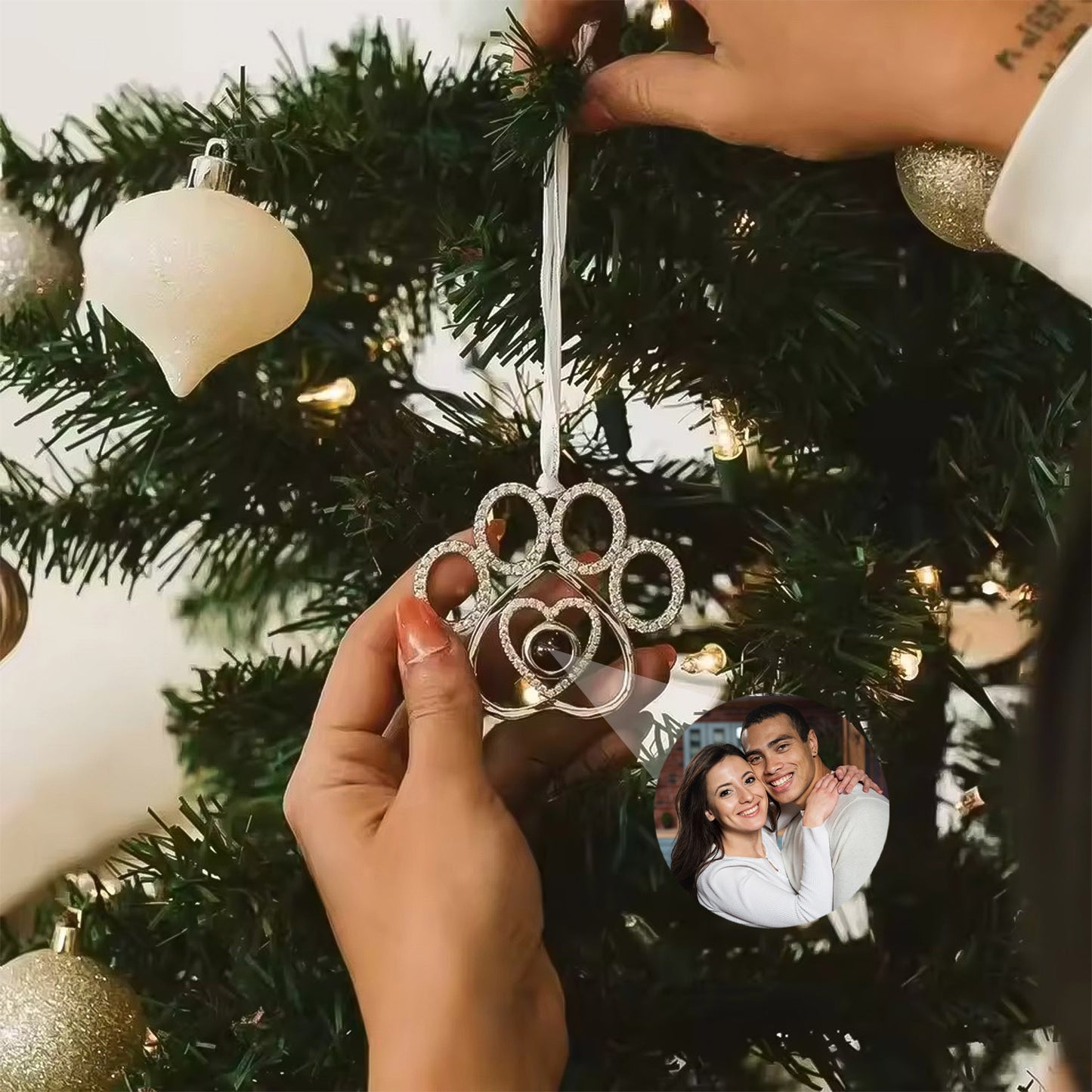 Adorno Huella Eterna con Foto Personalizada