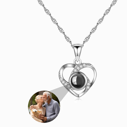 Collar Luz del Corazón con Foto Personalizada